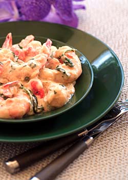 Shrimp in Cilantro Cream Sauce - Camarones En Crema Con Cilantro