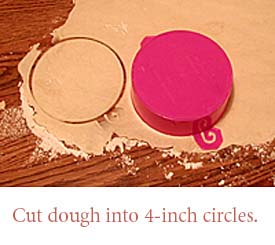 Cut dough into circles