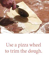 Trim the dough